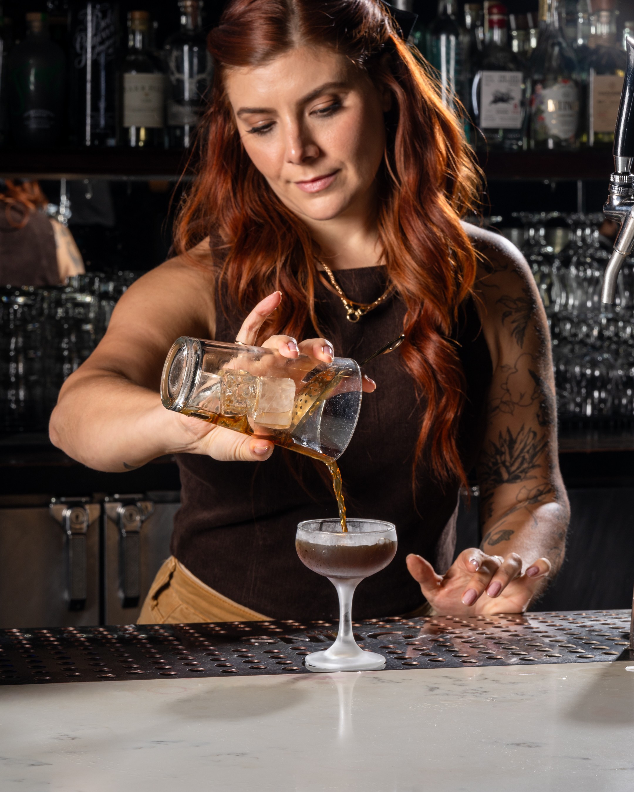 Pouring drink